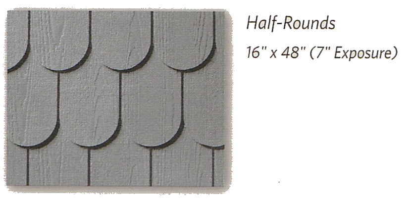 Weatherboards Shapes Half Rounds - Berkeley Exteriors - CT