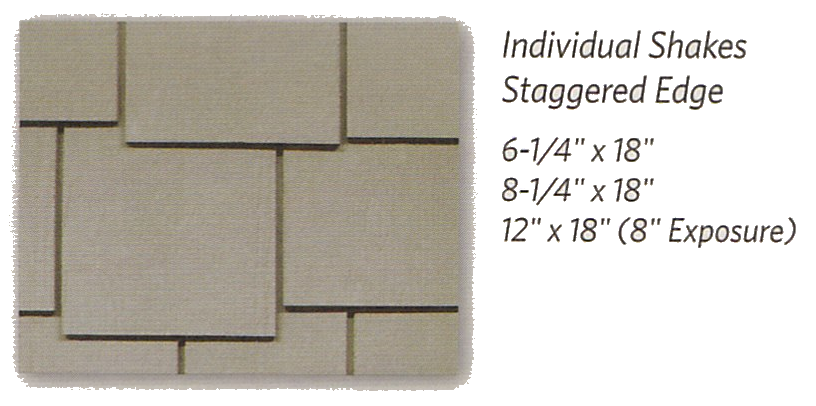 Weatherboards Shapes Individual Shakes Staggered Edge - Berkeley Exteriors - CT