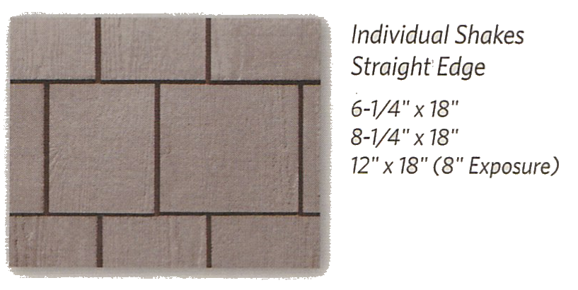 Weatherboards Shapes Individual Shakes Straight Edge - Berkeley Exteriors - CT